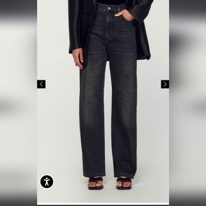 Straight-leg faded jeans